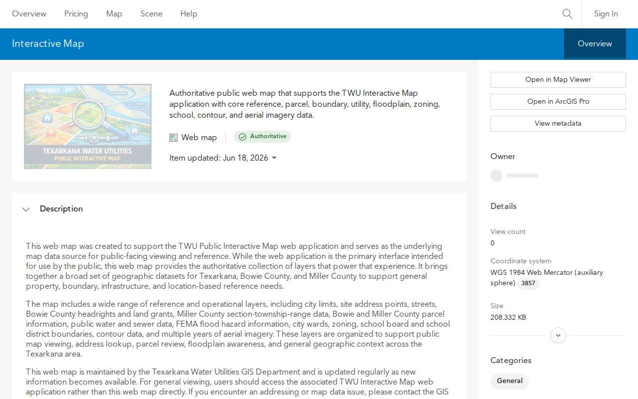 Texarkana street directory GIS parcel viewer